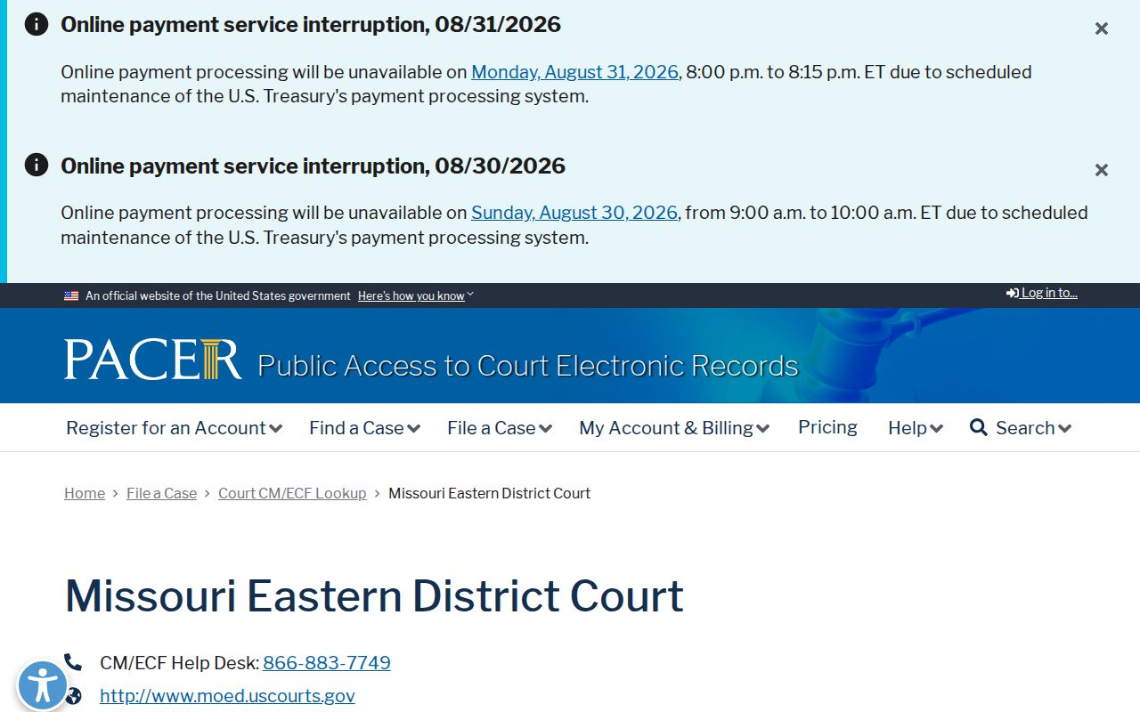 Stoddard County court docket PACER locator