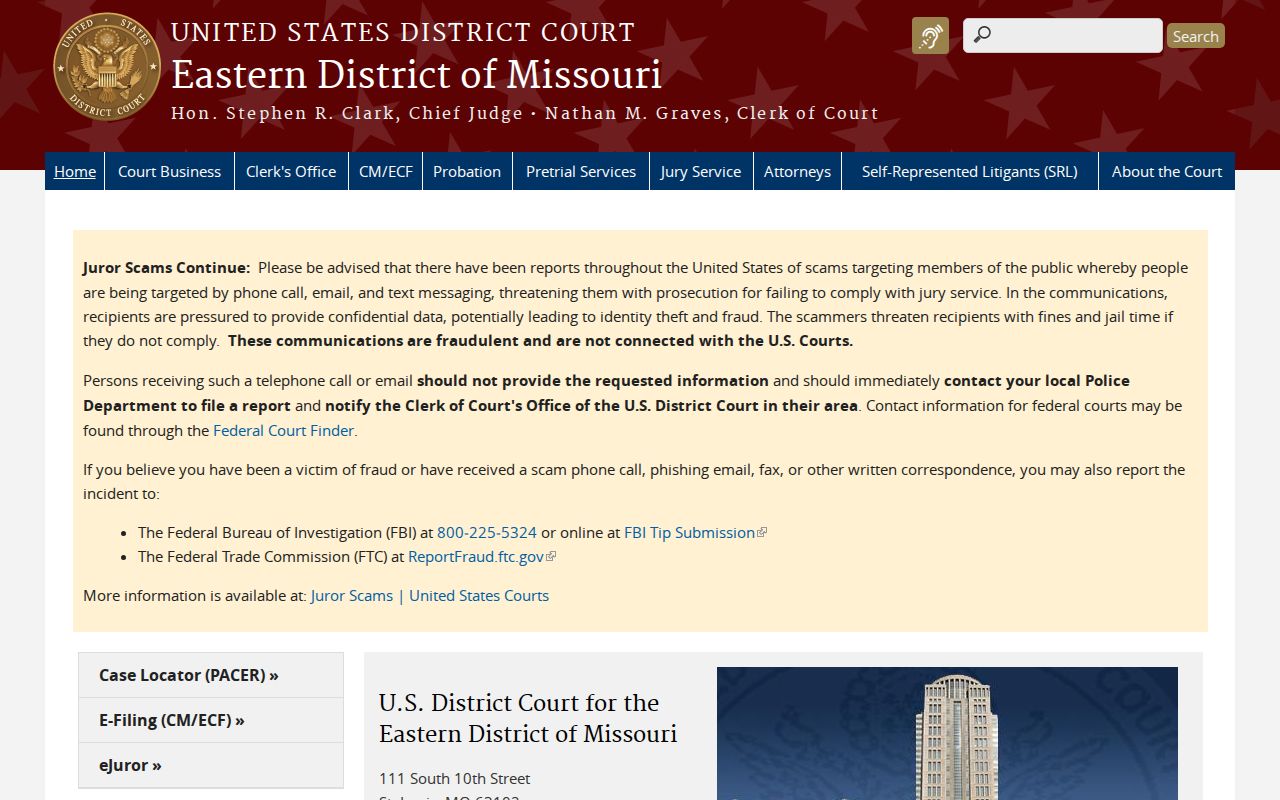 Stoddard County court docket federal court access reference